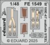 Eduard FE1549 Bf 109E-4/7 seatbelts STEEL TAMIYA 1/48